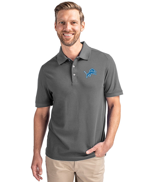 Detroit Lions Cutter & Buck Advantage Eco Tri-Blend Pique Mens Polo EG_PRO_HG 
