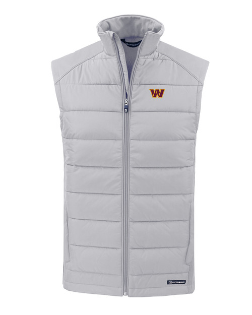 Washington Commanders Cutter & Buck Evoke Hybrid Eco Softshell Recycled Mens Full Zip Vest CNC_MANN_HG 1