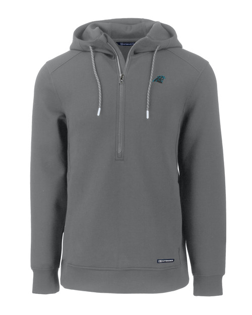 Carolina Panthers Cutter & Buck Roam Eco Half Zip Recycled Mens Pullover Hoodie EG_MANN_HG 1