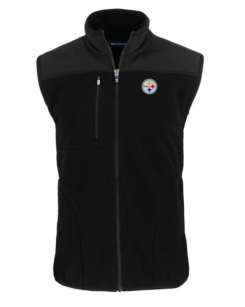 Pittsburgh Steelers Cutter & Buck Cascade Eco Sherpa Fleece Mens Vest BL_MANN_HG 1