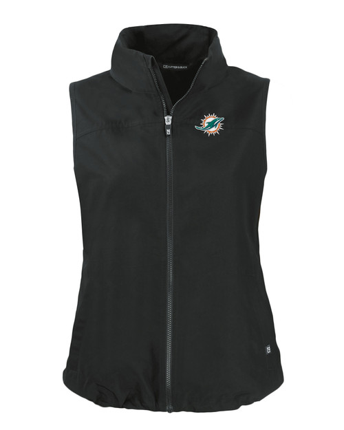 Miami Dolphins Cutter & Buck Charter Eco Full-Zip Womens Vest BL_MANN_HG 1