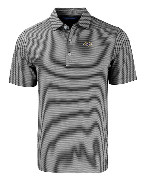 Baltimore Ravens Cutter & Buck Forge Eco Double Stripe Stretch Recycled Mens Big &Tall Polo BLWH_MANN_HG 1