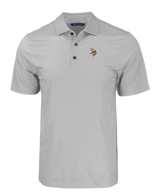 Minnesota Vikings Cutter & Buck Pike Eco Tonal Geo Print Stretch Recycled Mens Big & Tall Polo EG_MANN_HG 1