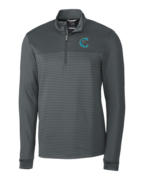 Charlotte Knights Cutter & Buck Traverse Stripe Stretch Quarter Zip Mens Pullover EG_MANN_HG 1