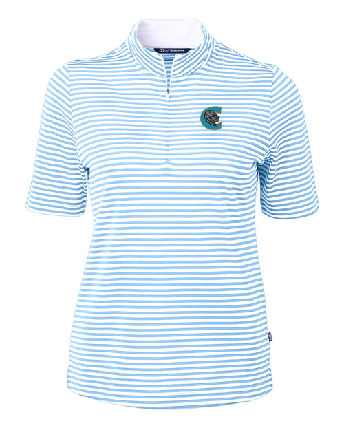 Charlotte Knights Cutter & Buck Virtue Eco Pique Stripe Recycled Womens Top ALS_MANN_HG 1