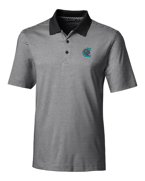 Charlotte Knights Cutter & Buck Forge Tonal Stripe Stretch Mens Big and Tall Polo BL_MANN_HG 1