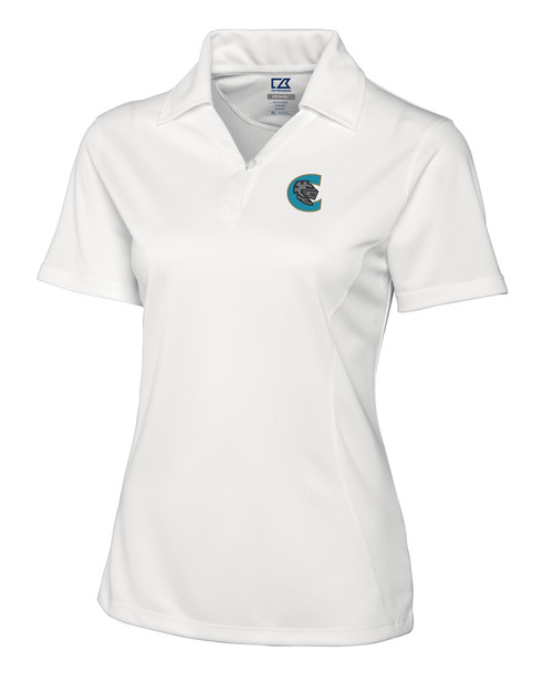 Charlotte Knights Cutter & Buck CB Drytec Genre Textured Solid Womens Polo WH_MANN_HG 1