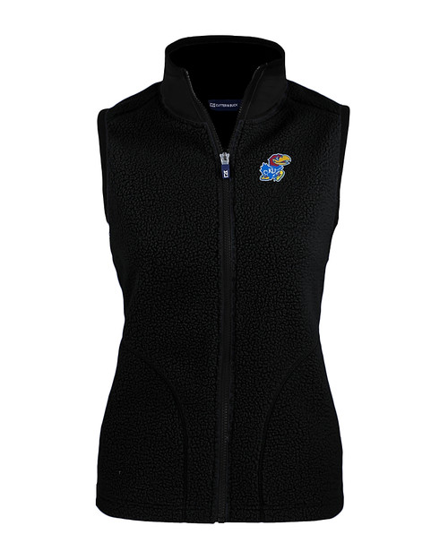Kansas Jayhawks Cutter & Buck Cascade Eco Fleece Womens Vest BL_MANN_HG 