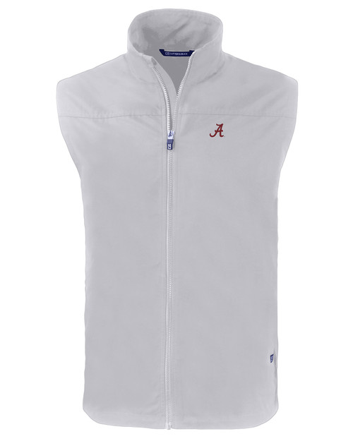 Alabama Crimson Tide Cutter & Buck Charter Eco Full-Zip Mens Big & Tall Vest POL_MANN_HG 1