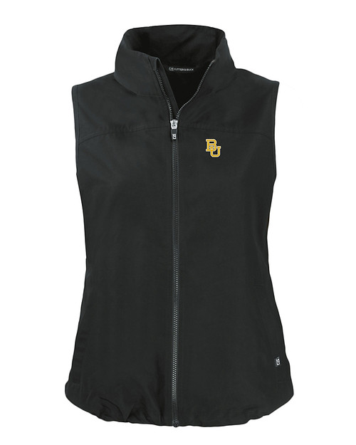 Baylor Bears Cutter & Buck Charter Eco Recycled Full-Zip Womens Vest BL_MANN_HG 