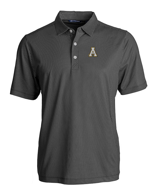 Appalachian State Mountaineers Cutter & Buck Pike Eco Symmetry Print Stretch Recycled Mens Polo BLWH_MANN_HG 