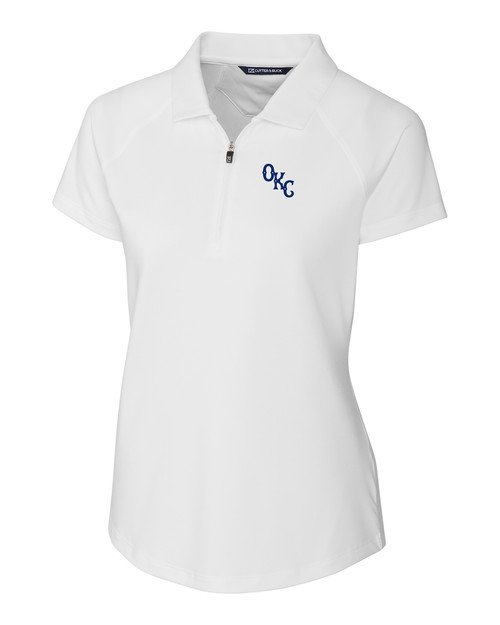 Oklahoma City Dodgers Cutter & Buck Forge Stretch Womens Short Sleeve Polo WH_MANN_HG 1