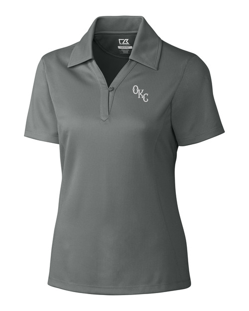 Oklahoma City Dodgers Cutter & Buck CB Drytec Genre Textured Solid Womens Polo EG_MANN_HG 1