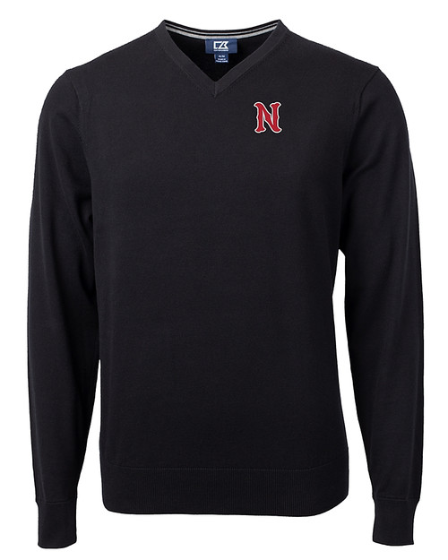Nashville Sounds Cutter & Buck Lakemont Tri-Blend Mens V-Neck Pullover Sweater Black Mannequin