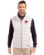 Buffalo Bills Historic Cutter & Buck Evoke Recycled Honeycomb Fleece Mens Hybrid Full Zip Vest CONCRETE Front