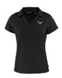 Philadelphia Eagles Historic Cutter & Buck Daybreak Eco Recycled Womens V-neck Polo Black Mannequin