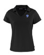 Los Angeles Rams Historic Cutter & Buck Daybreak Eco Recycled Womens V-neck Polo Black Mannequin