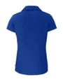 Los Angeles Rams Historic Cutter & Buck Daybreak Eco Recycled Womens V-neck Polo Tour Blue Mannequin Back