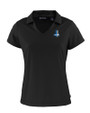 Detroit Lions Historic Cutter & Buck Daybreak Eco Recycled Womens V-neck Polo Black Mannequin