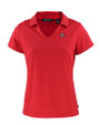 San Francisco 49ers Historic Cutter & Buck Daybreak Eco Recycled Womens V-neck Polo Red Mannequin