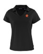 Cincinnati Bengals Historic Cutter & Buck Daybreak Eco Recycled Womens V-neck Polo Black Mannequin
