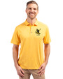 Pittsburgh Steelers Historic Cutter & Buck Forge Eco Stretch Recycled Mens Polo College Gold Heather Front