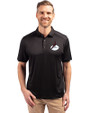 Arizona Cardinals Historic Cutter & Buck Forge Eco Stretch Recycled Mens Polo Black Front