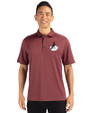 Arizona Cardinals Historic Cutter & Buck Forge Eco Stretch Recycled Mens Polo Dark Bordeaux Heather Front