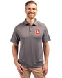 Denver Broncos Historic Cutter & Buck Forge Recycled Four-Way Stretch Mens Polo Elemental Grey Front