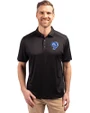 Los Angeles Rams Historic Cutter & Buck Forge Eco Stretch Recycled Mens Polo Black Front