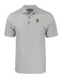 Green Bay Packers Historic Cutter & Buck Pike Eco Tonal Geo Print Stretch Recycled Mens Big & Tall Polo Elemental Grey Mannequin