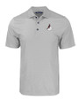 Arizona Cardinals Historic Cutter & Buck Pike Eco Tonal Geo Print Stretch Recycled Mens Big & Tall Polo Elemental Grey Mannequin