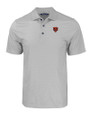 Chicago Bears Historic Cutter & Buck Pike Eco Tonal Geo Print Stretch Recycled Mens Big & Tall Polo Elemental Grey Mannequin