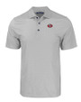 San Francisco 49ers Historic Cutter & Buck Pike Eco Tonal Geo Print Stretch Recycled Mens Big & Tall Polo Elemental Grey Mannequin