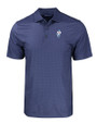 Tennessee Titans Historic Cutter & Buck Pike Eco Tonal Geo Print Stretch Recycled Mens Big & Tall Polo Navy Blue Mannequin