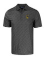 Pittsburgh Steelers Historic Cutter & Buck Pike Eco Pebble Print Stretch Recycled Mens Polo Black Mannequin