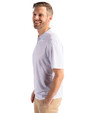 Cincinnati Bengals Historic Cutter & Buck Pike Eco Pebble Print Stretch Recycled Mens Polo White Side