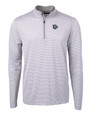 Lehigh Valley IronPigs Cutter & Buck Virtue Eco Pique Micro Stripe Recycled Mens Quarter Zip POLWH_MANN_HG 1