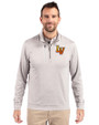 Las Vegas Aviators Cutter & Buck Stealth Heathered Mens Big and Tall  Quarter Zip Pullover Polished Medium Gray Front