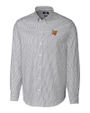 Las Vegas Aviators Cutter & Buck Stretch Oxford Stripe Mens Big and Tall Long Sleeve Dress Shirt Charcoal Mannequin