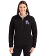 New Hampshire Fisher Cats Cutter & Buck Cascade Eco Fleece Womens Pullover Jacket Black Front