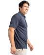 Reading Fightin Phils Cutter & Buck CB Drytec Genre Textured Solid Mens Big and Tall Polo Navy Blue Side