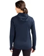 New York Yankees Cutter & Buck Daybreak Eco Recycled Womens Half Zip Hoodie Navy Blue Back