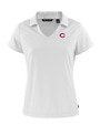 Cincinnati Reds Cutter & Buck Daybreak Eco Recycled Womens V-neck Polo White Mannequin
