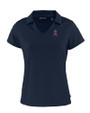 Los Angeles Angels Cutter & Buck Daybreak Eco Recycled Womens V-neck Polo Navy Blue Mannequin