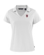 New York Mets Cutter & Buck Daybreak Eco Recycled Womens V-neck Polo White Mannequin