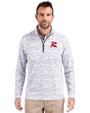 Richmond Flying Squirrels Cutter & Buck Traverse Stretch Eco Camo Print Quarter Zip Mens Pullover Charcoal Front