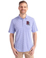 Round Rock Express Cutter & Buck Virtue Eco Pique Botanical Print Recycled Mens Polo Chelan Blue Front
