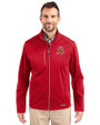 Tampa Bay Buccaneers Historic Cutter & Buck Evoke Softshell Recycled Full Zip Mens Jacket Cardinal Red Front