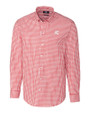Richmond Flying Squirrels Cutter & Buck Easy Care Stretch Gingham Mens Long Sleeve Dress Shirt Cardinal Red Mannequin